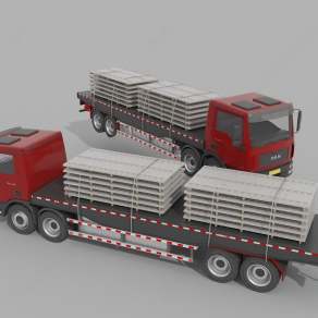 现代运输车3D模型下载